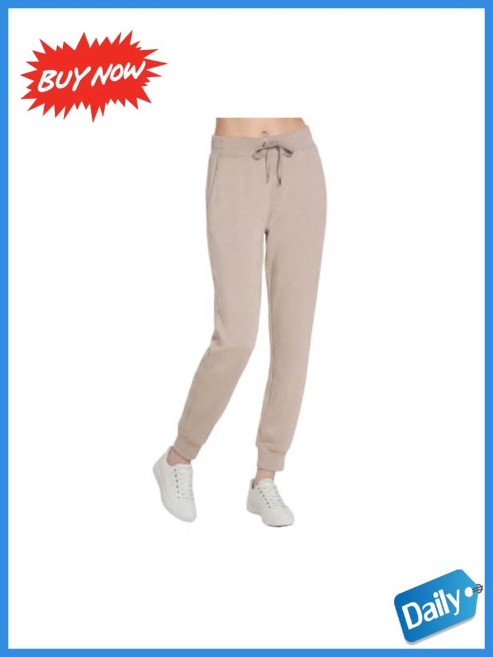 Cozy Luxe Jogger Sweatpants Cuffed Ankle Lounge Athletic Pull On
